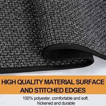 SUMLANS Kitchen Mat 1 PCS, Cushioned Non Slip Rugs for Kitchen Floor, Absorbent Runner Comfort Standing Mats Washable for Kitchen, Office, Home, 17.3"x30" (Black)