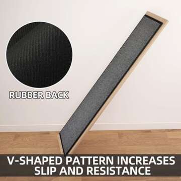 SUMLANS Kitchen Mat 1 PCS, Cushioned Non Slip Rugs for Kitchen Floor, Absorbent Runner Comfort Standing Mats Washable for Kitchen, Office, Home, 17.3"x30" (Black)