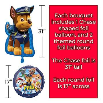 Costume Wizard Customizable 12pc Paw Patrol Birthday Balloon Bouquet - Party Supplies Decoration Bundle - Set of Latex & Foil Helium Balloons