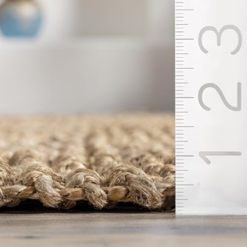 nuLOOM Raleigh Farmhouse Jute Tasseled Runner Rug, 2' 6" x 10', Natural