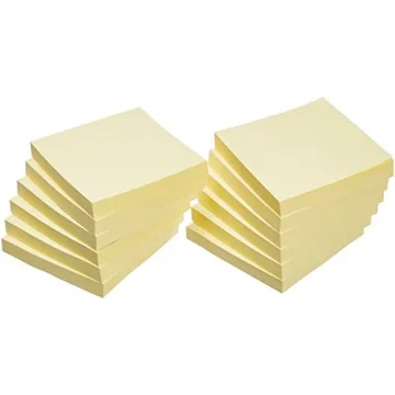 Amazon Basics Sticky Notes - 3x3 Yellow, 12-Pack for All Users