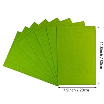 Jtnohx Stiff Felt, 2mm Thick Felt Sheets for Crafts, 8"x12" Hard Felt Fabric Squares 8Pcs for DIY Pr...