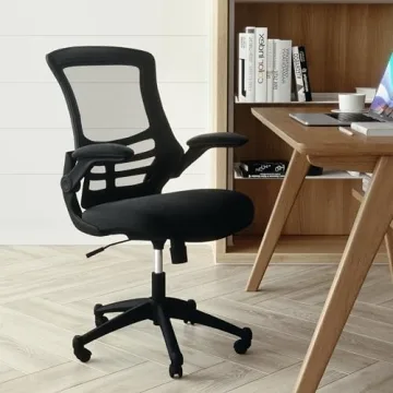 Ergonomic Mesh Desk Chair Adjustable Height Flip-Up Armrests