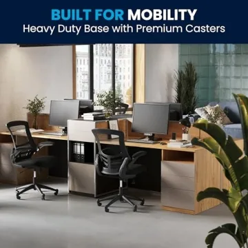 Ergonomic Mesh Desk Chair Adjustable Height Flip-Up Armrests