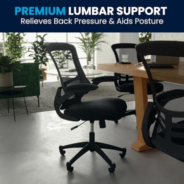 Ergonomic Mesh Desk Chair Adjustable Height Flip-Up Armrests