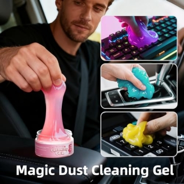 Car Cleaning Gel 4Pack - Dust Remover for Interior Cleaning