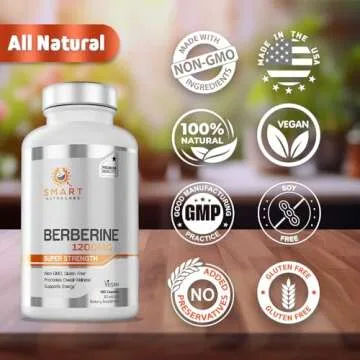 Premium Berberine HCL 1200mg Capsules - Vegan & Non-GMO