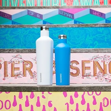 Corkcicle Canteen Waterman Collection-Water Bottle & Thermos-Triple Insulated Shatterproof Stainless Steel, Waterman Pink, 25 oz