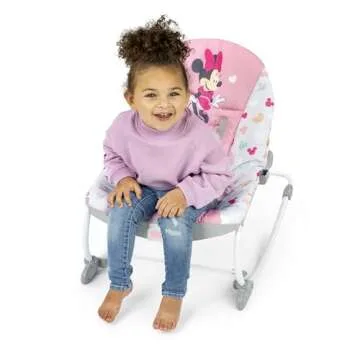 Bright Starts Disney Baby MINNIE MOUSE Infant to Toddler Rocker & Seat with Vibrations and Removable...