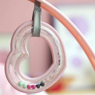 Bright Starts Disney Baby MINNIE MOUSE Infant to Toddler Rocker & Seat with Vibrations and Removable -Toy Bar, 0-30 Months Up to 40 lbs (Forever Besties)