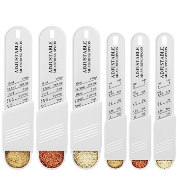 6 Pcs Adjustable Measuring Spoon Set - Versatile Kitchen Essential for Accurate Cooking