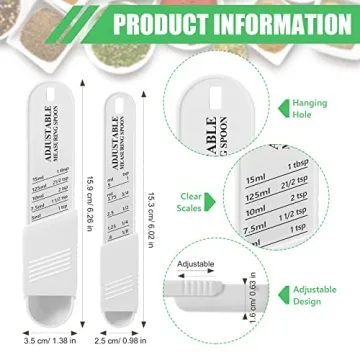 Adjustable 6 Pcs Measuring Spoon Set for Every Kitchen