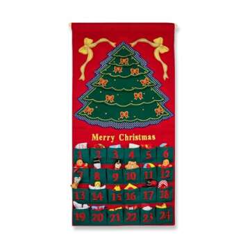 Merry Christmas Green Tree Advent Calendar by Pockets of Learning | Festive Holiday Décor, Seasonal...