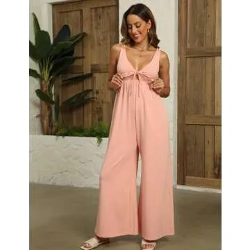 Trendy Women’s Summer Jumpsuit with Pockets - IQSQSQ
