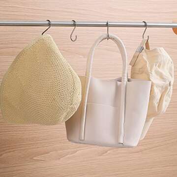 Evanda S Hooks for Hanging Pack of 30, Heavy Duty Stainless Steel Metal Mutil Purpose Hanger for Kit...