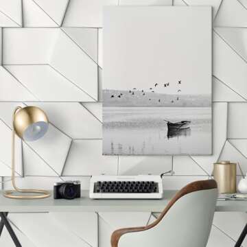 Globe Electric 52885 15" Desk Lamp, Matte Brass, White Inner Shade, Modern, Home Décor, Lamp for Be...