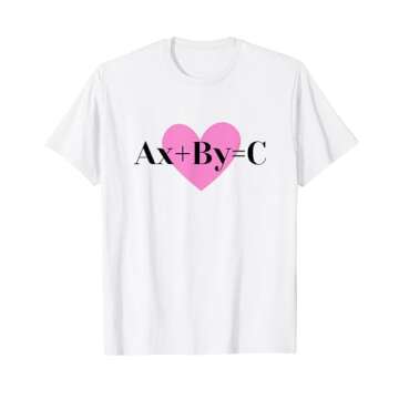 Valentine's Day Math Teacher Heart Equation of a Line T-Shirt