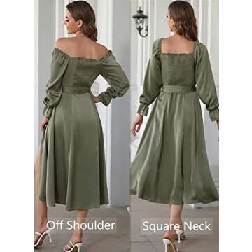 Elegant SouqFone Satin Maxi Dress for Women 2023