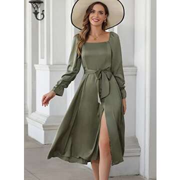 Elegant SouqFone Satin Maxi Dress for Women 2023