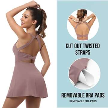 Stylish Womens Tennis Dress with Shorts for Activewear