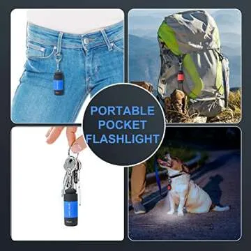 Colorful Mini Flashlight Keychains - Rechargeable & Waterproof