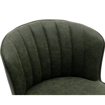 EALSON Green Leather Bar Stools Set Modern Comfortable Seating