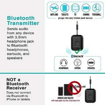 MEE audio Connect Air Bluetooth Transmitter for Travel