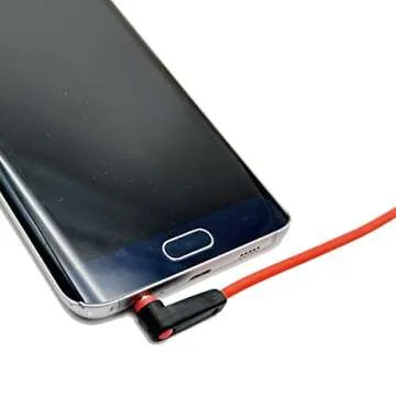 Seadream 2Pack 8inch 3.5mm Right Angle Audio Cable