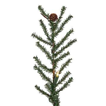 Vickerman 30" Tall Caramel Pine Artificial Christmas Tree, 50 Warm White Italian LED Mini Lights, Se...