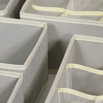 Organize with TENABORT 12 Pack Foldable Drawer Organizer