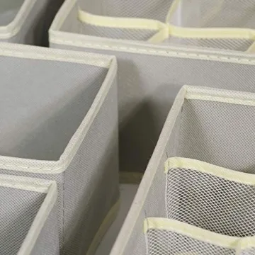 Organize with TENABORT 12 Pack Foldable Drawer Organizer