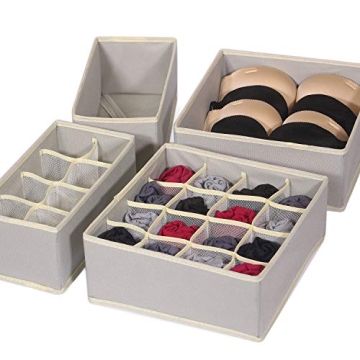 Organize with TENABORT 12 Pack Foldable Drawer Organizer