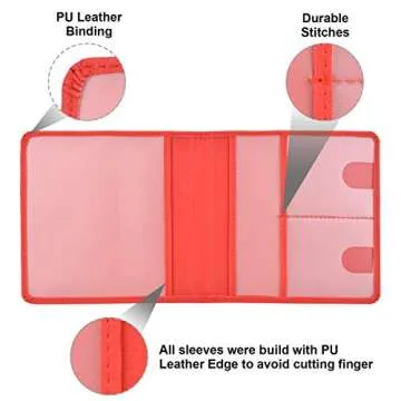 Cacturism Car Registration and Insurance Holder, Vehicle Glove Box Car Organizer Men Women Wallet Accessories Case for Cards, Essential Document, Driver License, Red