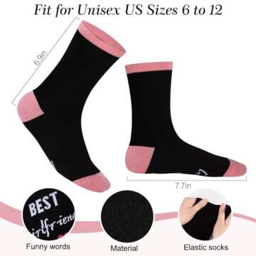 Birthday Gifts For Women,Valentines Socks Gifts For Her,Best Girlfriend Ever Socks Novelty Funny Socks,Unique Gifts Idea