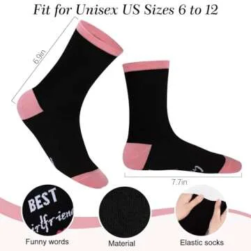Birthday Gifts For Women,Valentines Socks Gifts For Her,Best Girlfriend Ever Socks Novelty Funny Socks,Unique Gifts Idea
