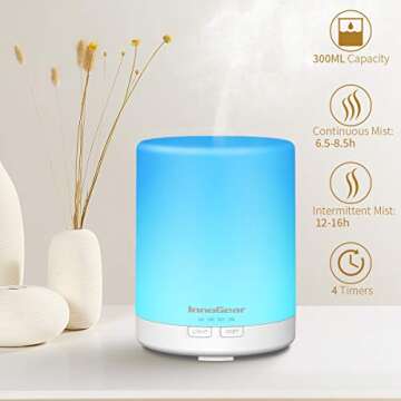 InnoGear 300ml Essential Oil Diffuser with Nightlight and Timer