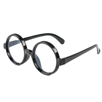 Kiddokids Wizard Glasses - Sturdy Round Nerd Shaped Eyeglasses for Costume Magic