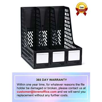 Leven Magazine File Holder Desk Organizer for Office Storage