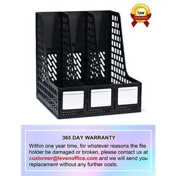 Leven Magazine File Holder Desk Organizer for Office Storage