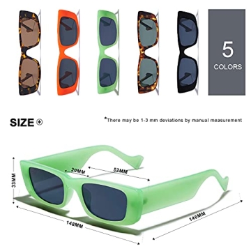 Stylish VANLINKER Retro Rectangle Sunglasses with UV400 Protection