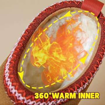 Womens Slipper Platform Mini Boots Short Ankle Boot Fur Fleece Suede Warm Lined Sneakers Indoor Outdoor Anti-Slip Boot