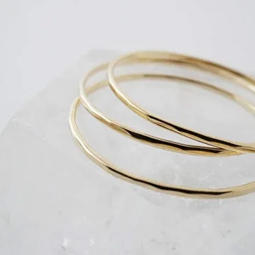 Honeycat Super Skinny Stacking Rings Set - Minimalist Jewelry