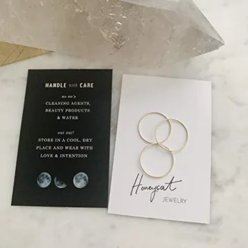 Honeycat Super Skinny Stacking Rings Set - Minimalist Jewelry