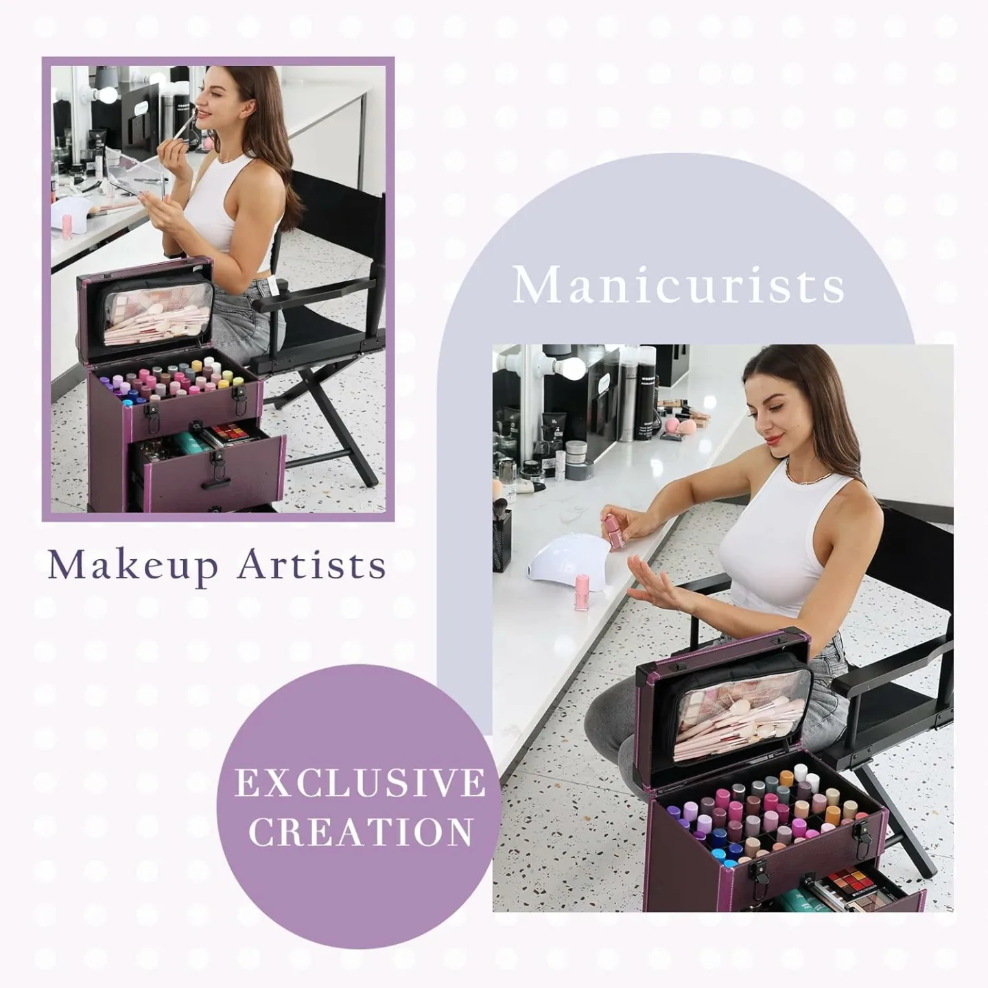 FRENESSA Wheeled Nail Case - Organize Your Supplies