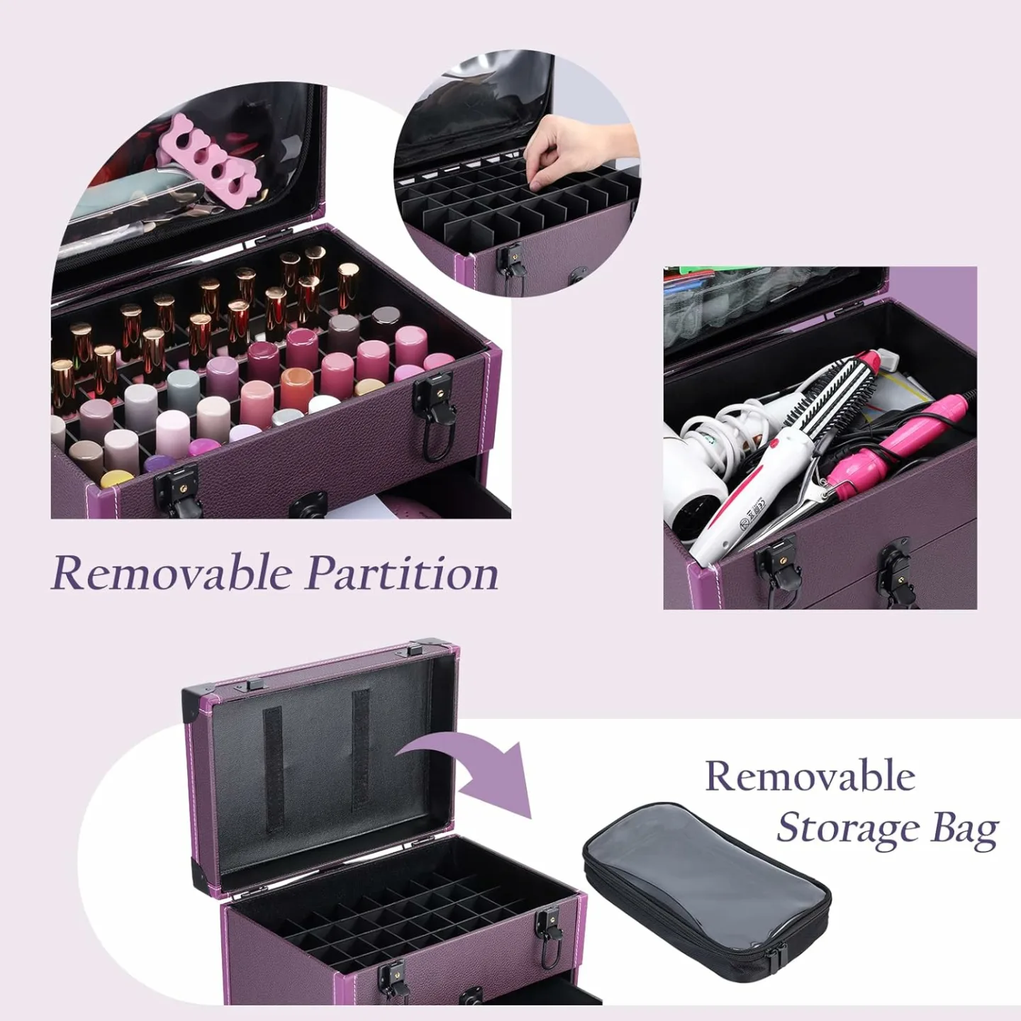 FRENESSA Wheeled Nail Case - Organize Your Supplies