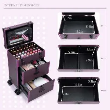 FRENESSA Wheeled Nail Case - Organize Your Supplies