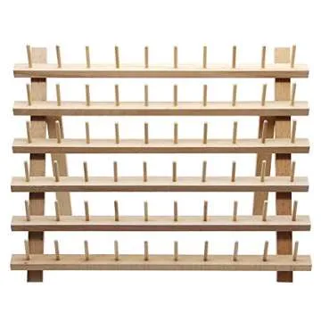 SAND MINE Wooden Thread Rack Sewing and Embroidery Thread Holder, 60 Spools