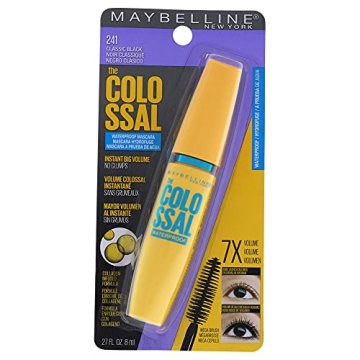 Maybelline Volum' Express The Colossal Waterproof Mascara, Volumizing, Thickening, Clump-Free Make U...