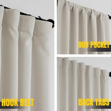 Stylish Faux Linen Room Darkening Curtains Perfect for Any Room