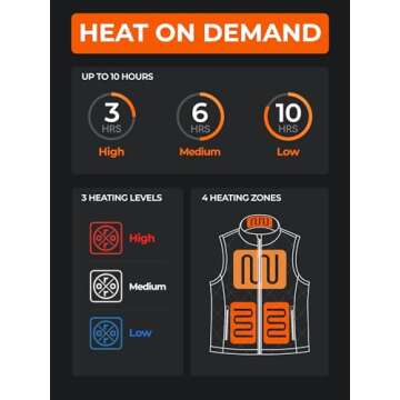 ORORO Quilted Heated Vest for Women, Lightweight Quilted Heating Vest with Battery (Charger Not Incl...
